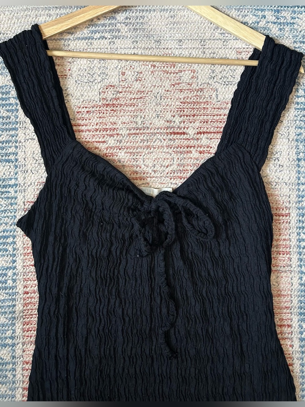 🌴FREE PEOPLE (FP BEACH) Eleni Bodycon Stretch Maxi Dress in Black - Size Small - Picture 6 of 10